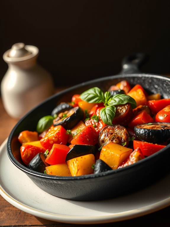 vegan skillet vegetable dish