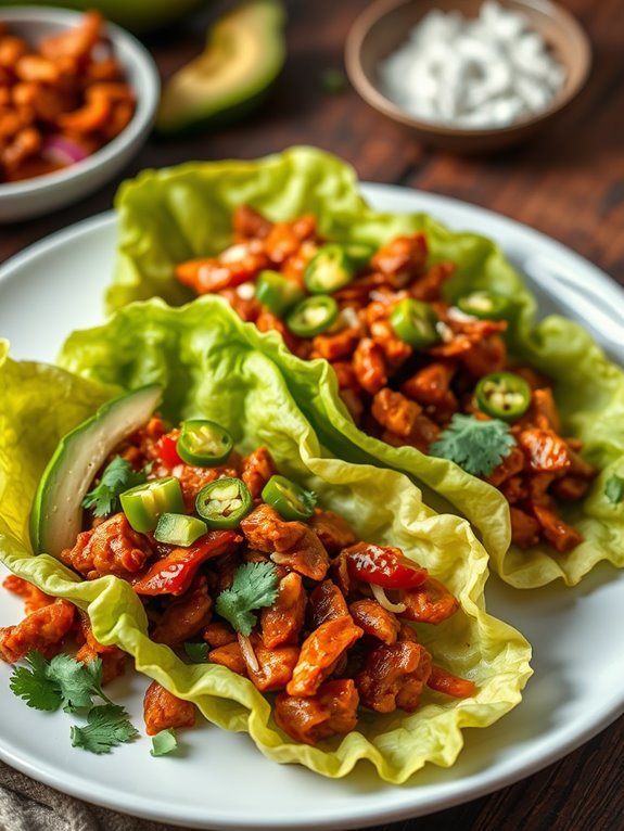 vegan spicy bbq wraps