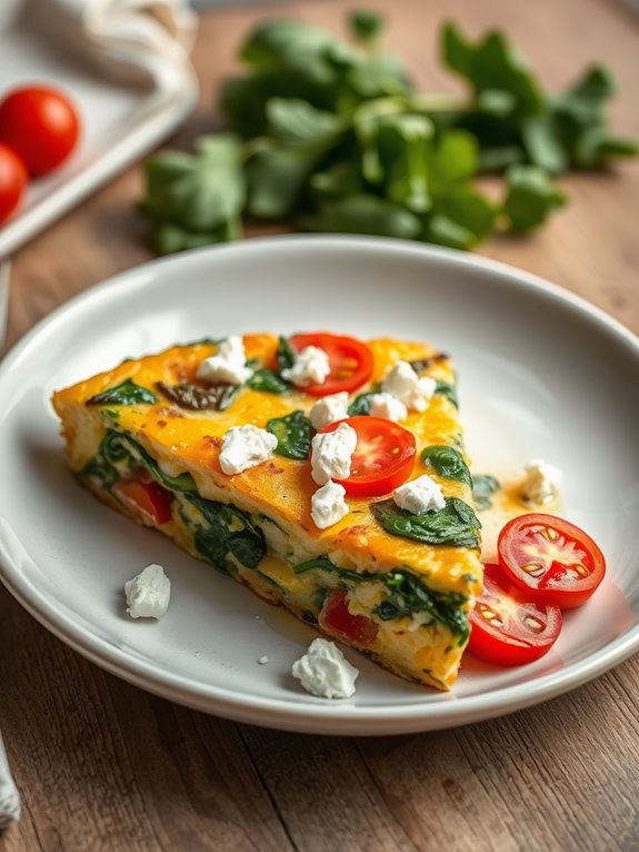 vegetable filled mediterranean frittata