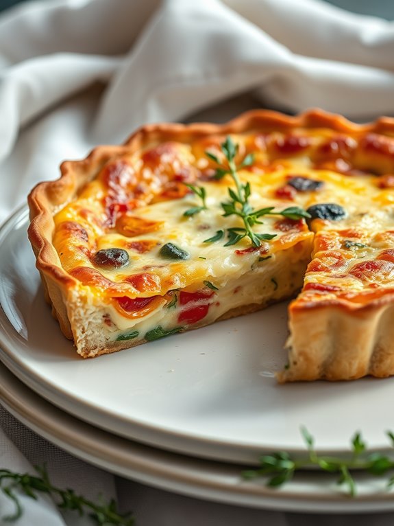 vegetable filled savory pie