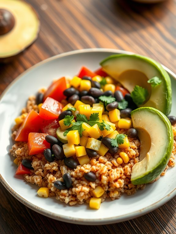 vegetarian burrito bowl delight