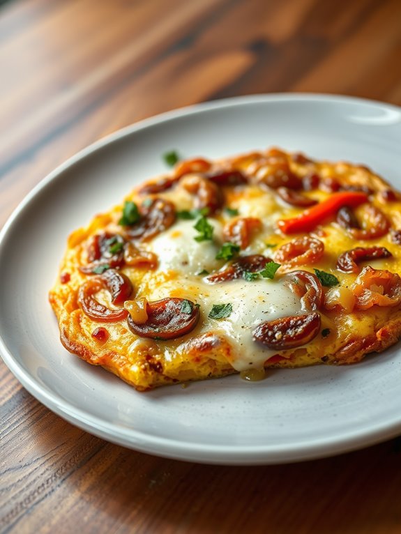 vegetarian frittata with peppers