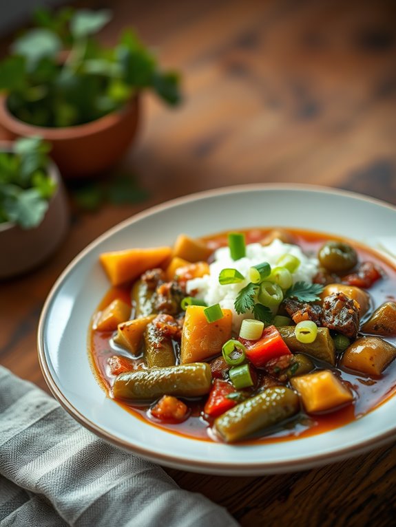 vegetarian gumbo with okra