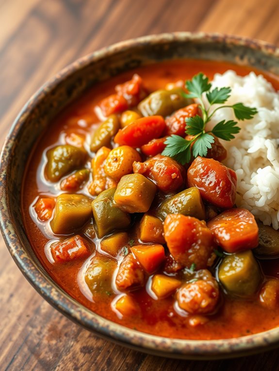 vegetarian gumbo with okra