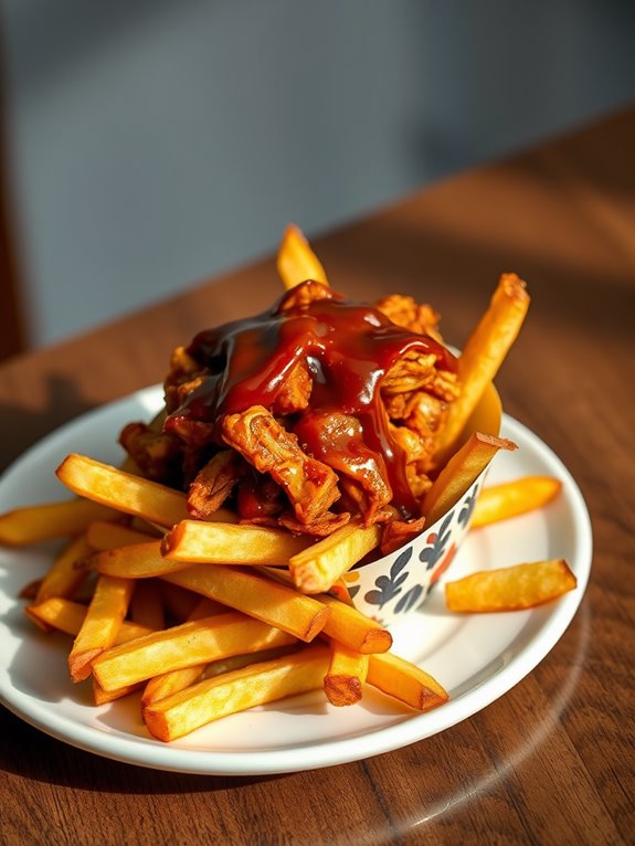 vegetarian jackfruit bbq fries