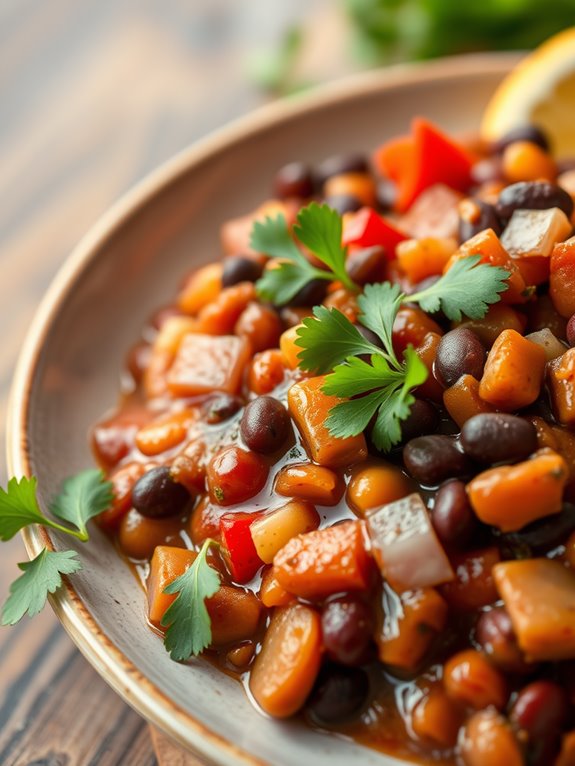 vegetarian jerk baked beans