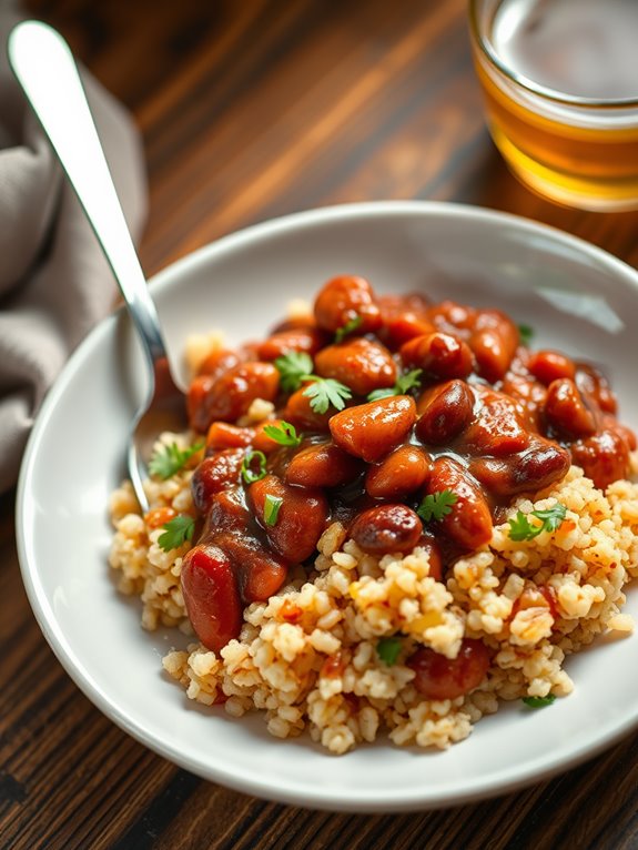 vegetarian quinoa baked beans