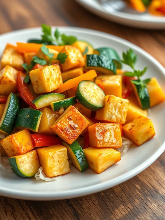 vegetarian stir fry with tofu