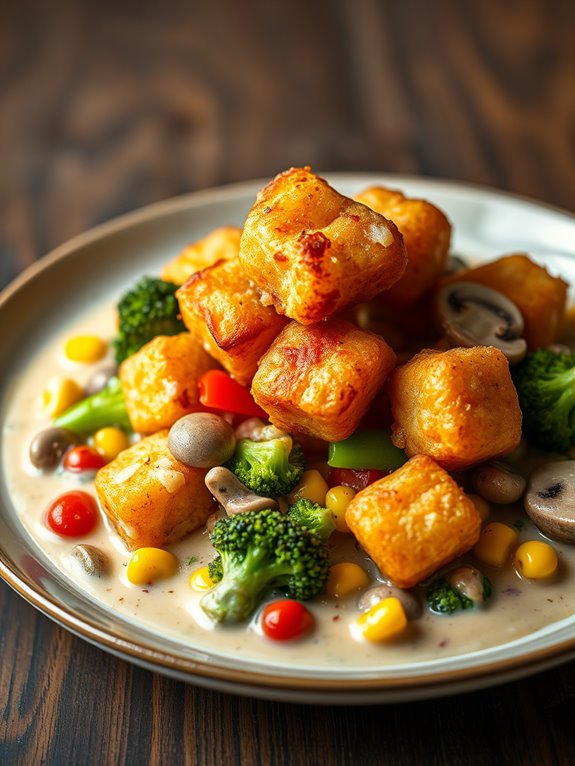 vegetarian tater tot casserole