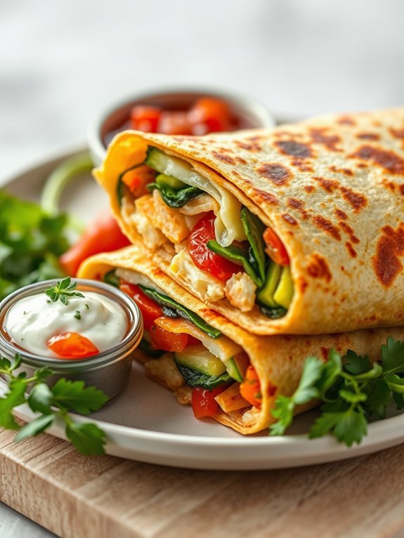 vegetarian wrap with crunch