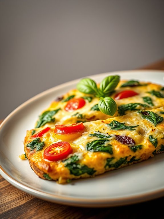 veggies in fluffy frittata