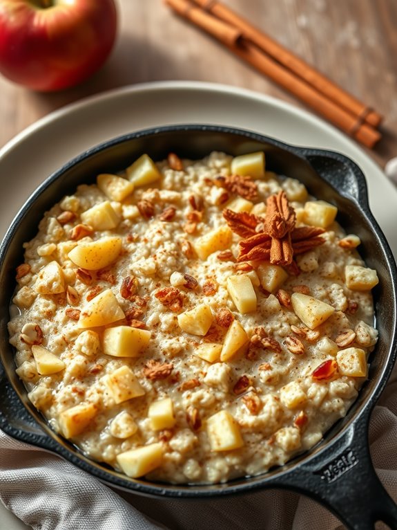 warm apple cinnamon oats