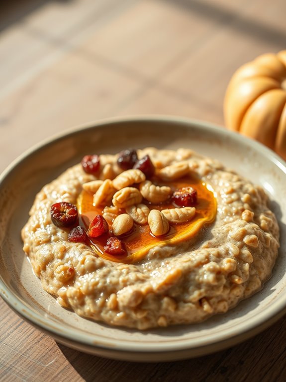 warm autumnal flavored oats