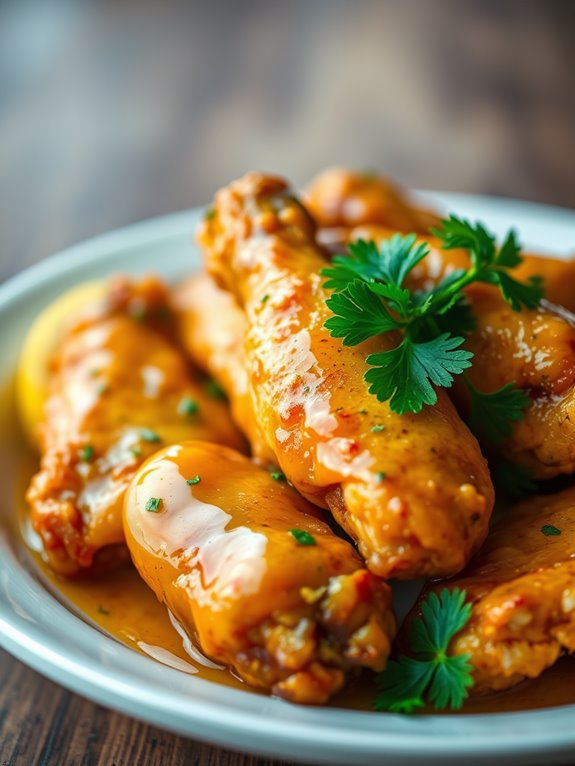 zesty citrus flavored chicken wings