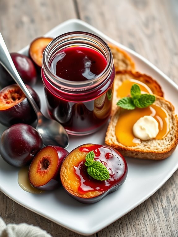 zesty ginger plum jam