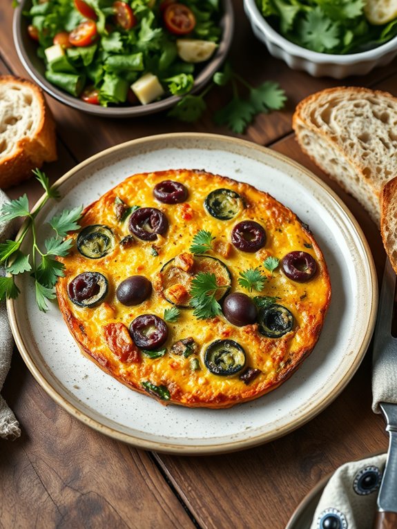 zucchini and olive frittata