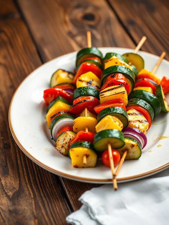 zucchini and squash skewers