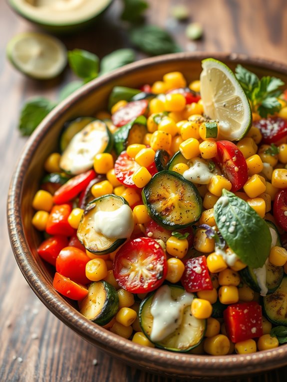 zucchini corn salad dressing