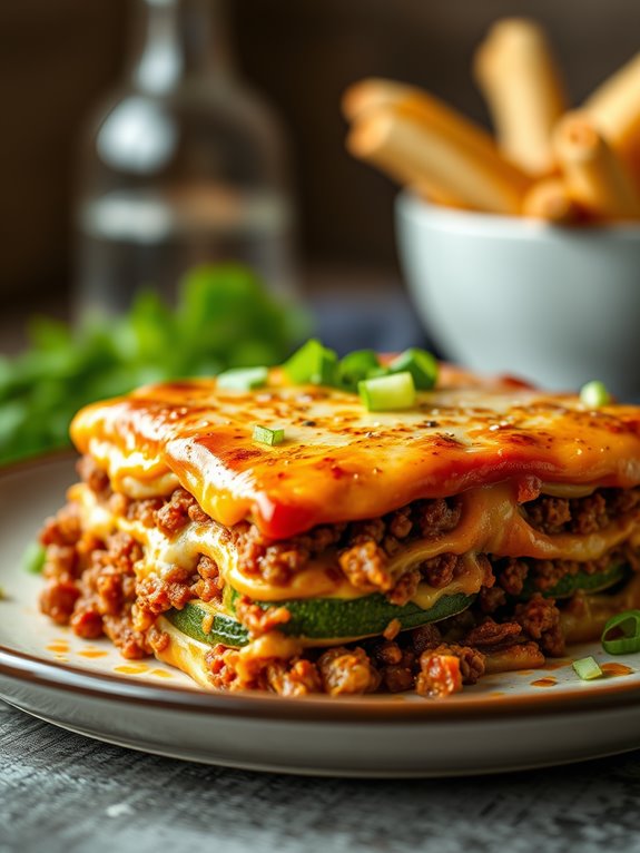 zucchini lasagna with cheese