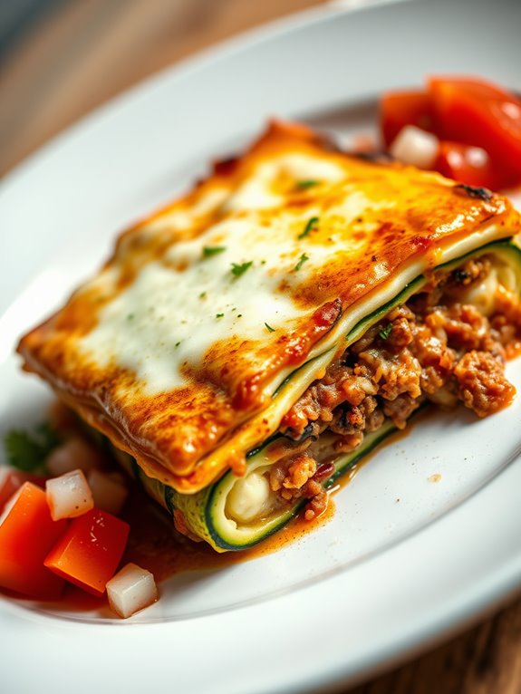 zucchini lasagna with mexican flavors