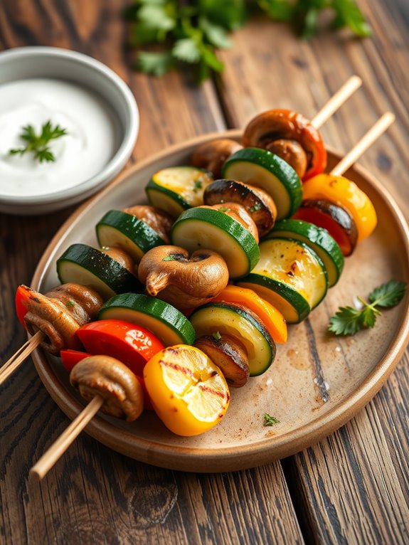 zucchini mushroom kabob recipe