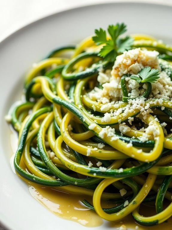 zucchini noodles with garlic