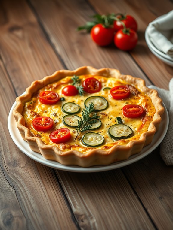 zucchini tomato quiche recipe