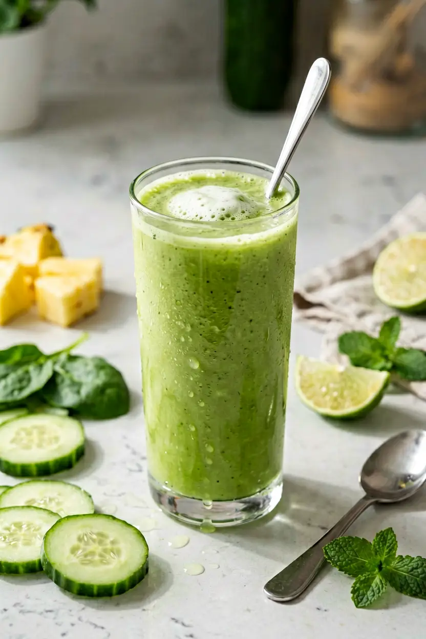 1 cucumber lime green smoothie