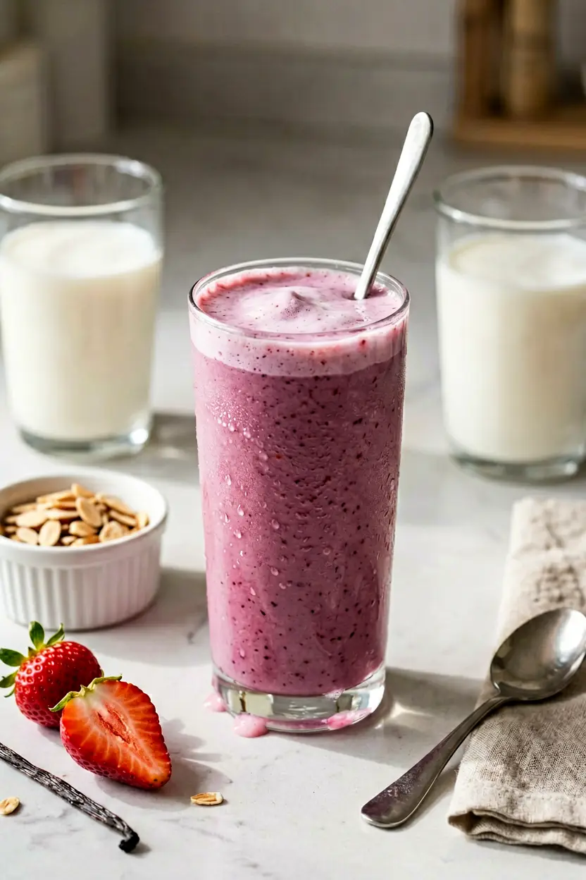 1 strawberry almond smoothie