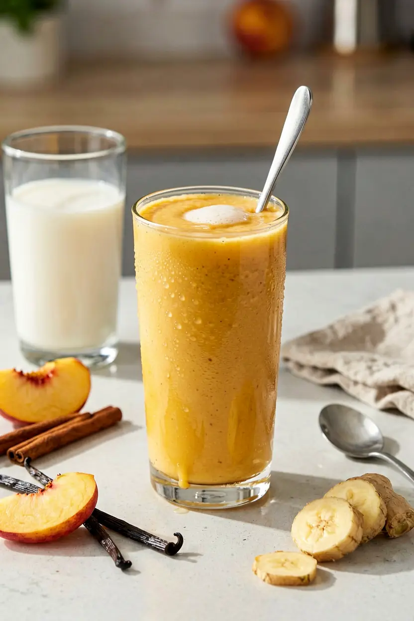 10 peach almond milk smoothie