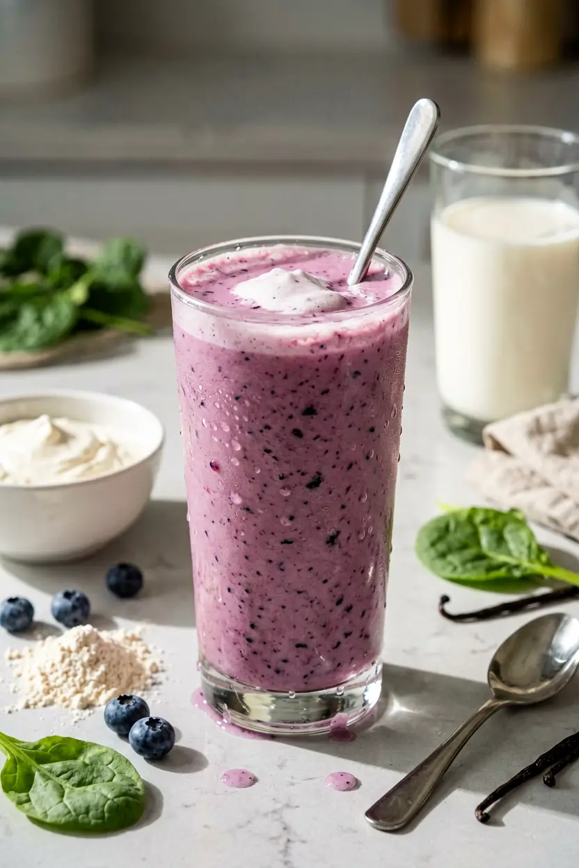 2 blueberry vanilla smoothie