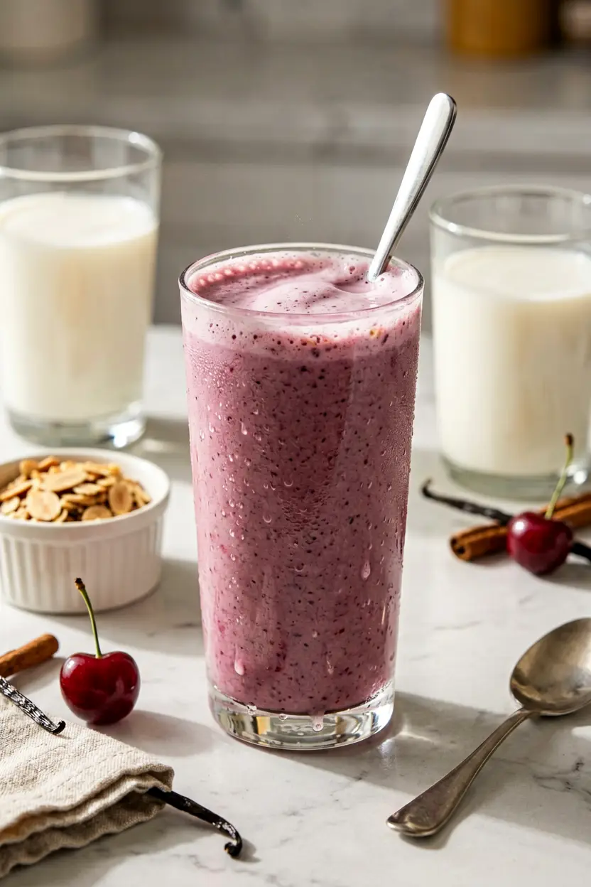 2 cherry almond oat smoothie