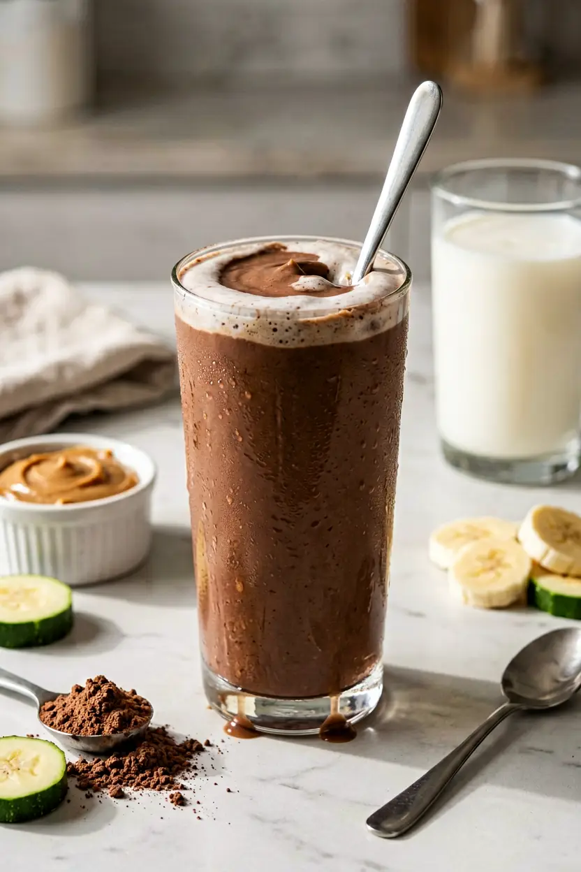 2 chocolate peanut butter recovery smoothie
