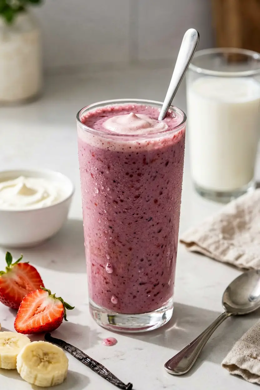 2 strawberry banana smoothie without yogurt
