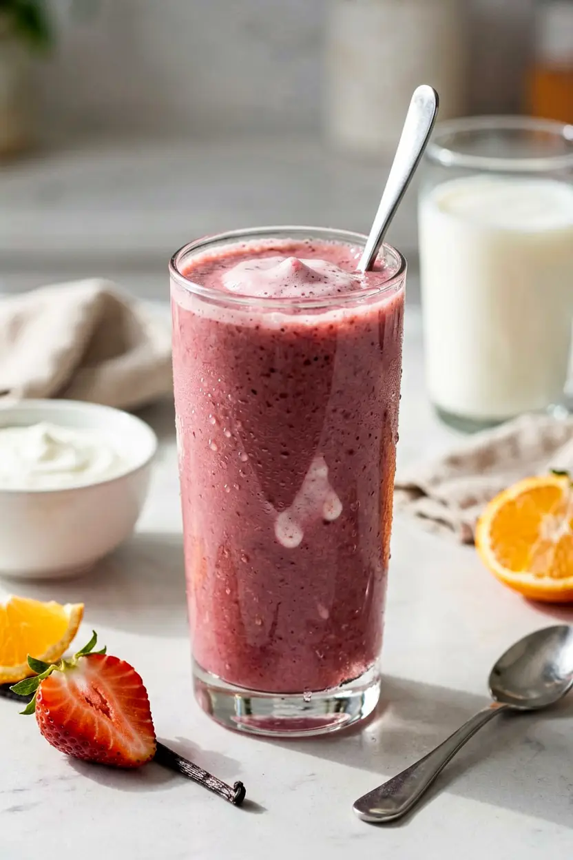 2 strawberry orange smoothie