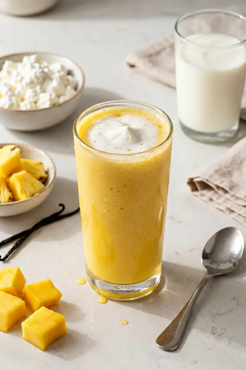 3 pineapple cottage cheese smoothie