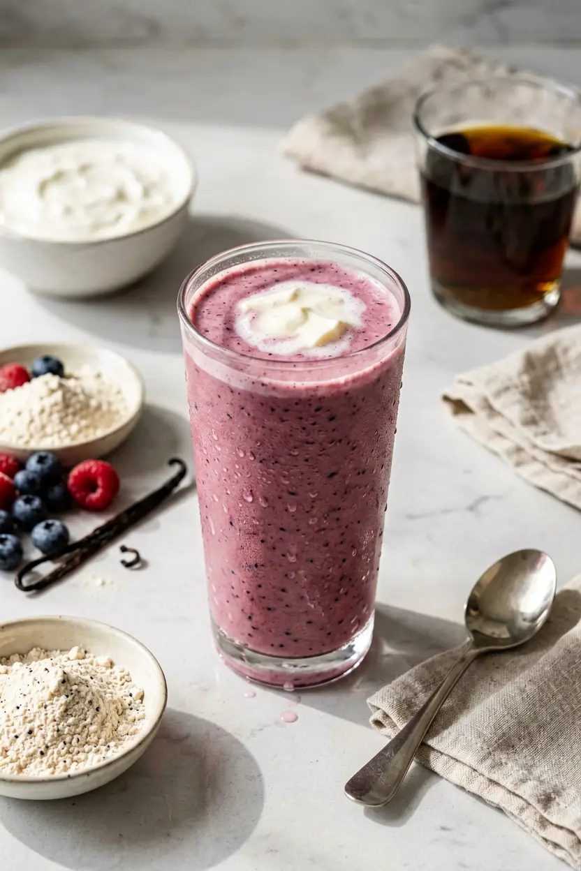 3 silken tofu berry smoothie