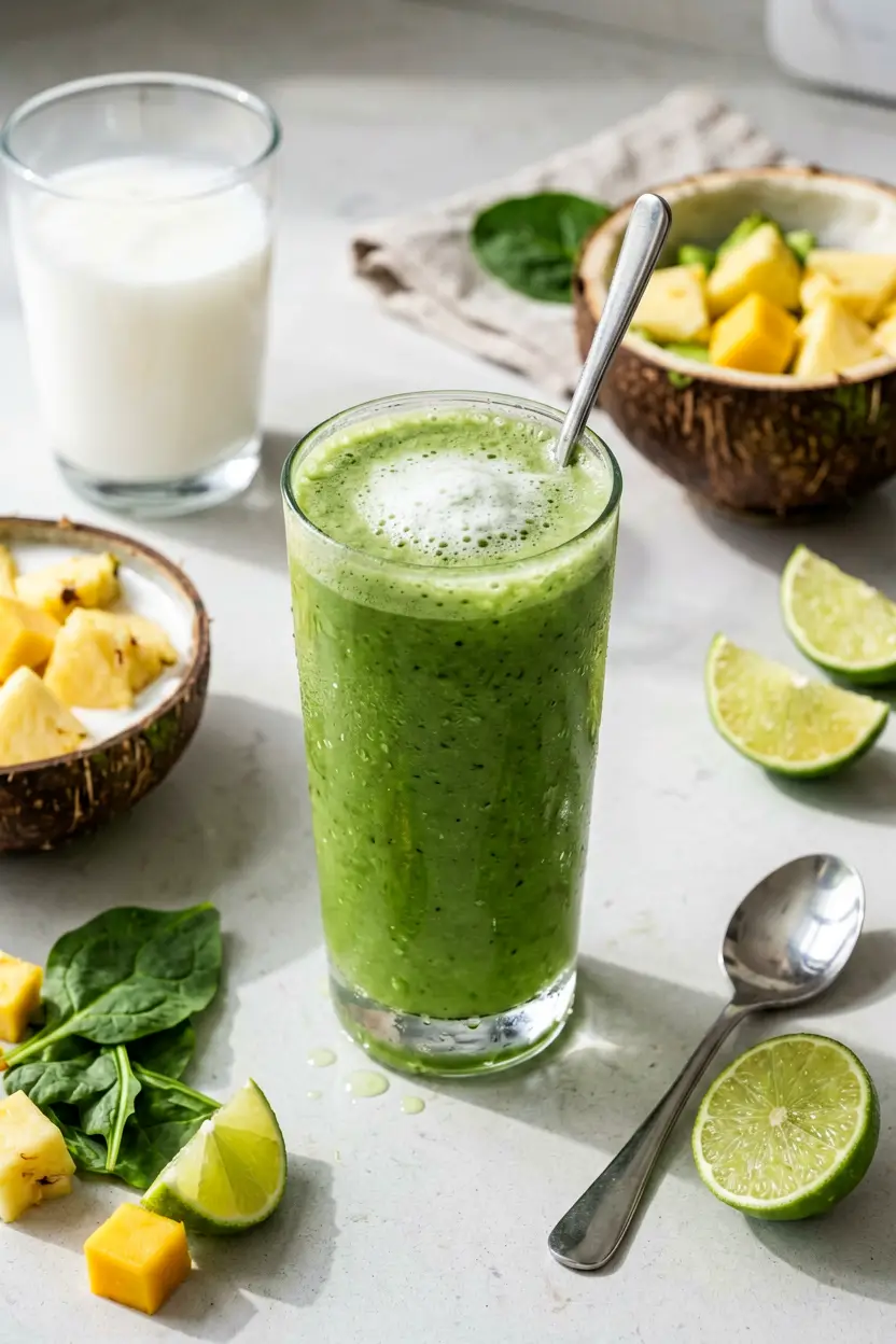 3 tropical coconut lime smoothie