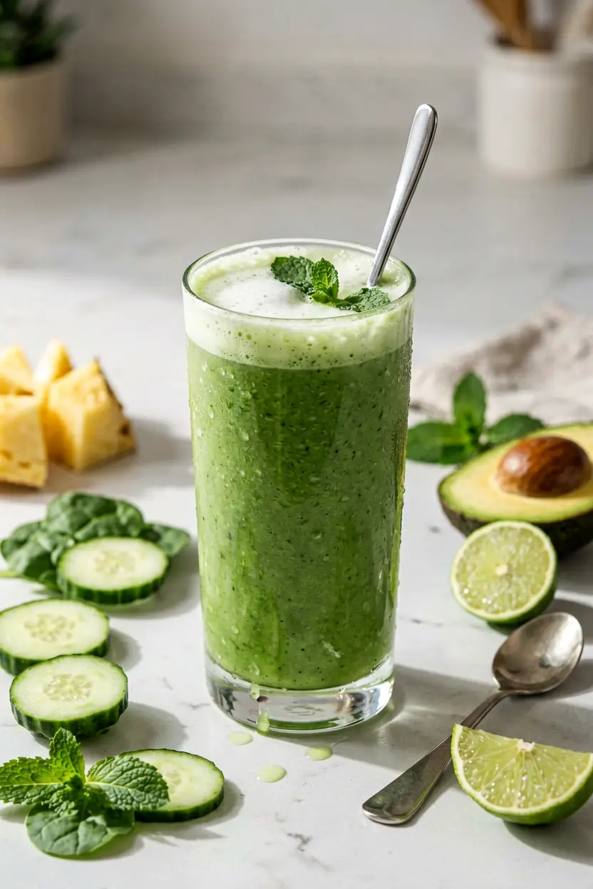 4 cucumber mint recharge smoothie