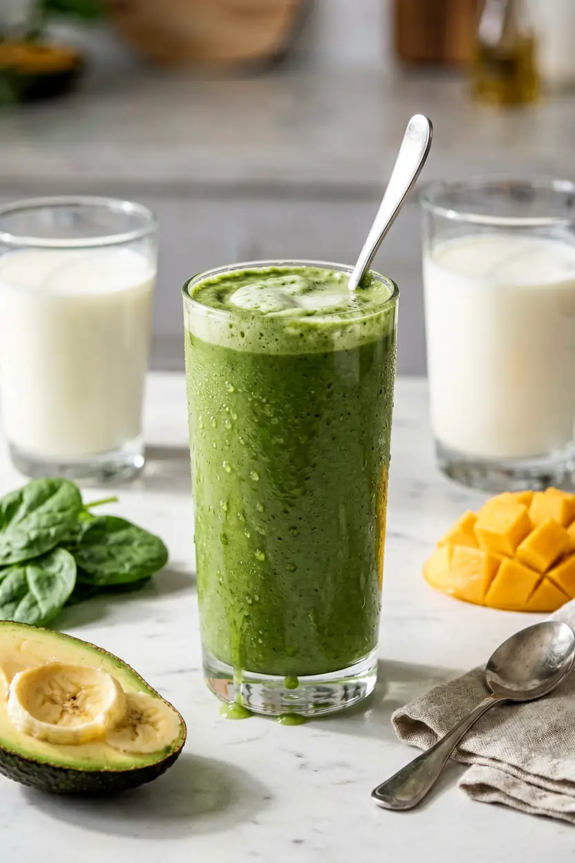 4 green almond milk banana smoothie