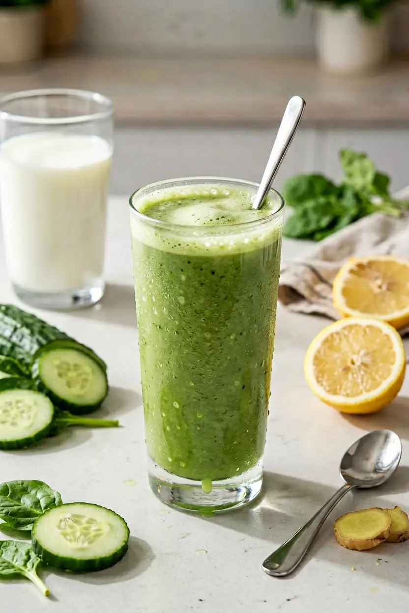4 lemon cucumber green smoothie