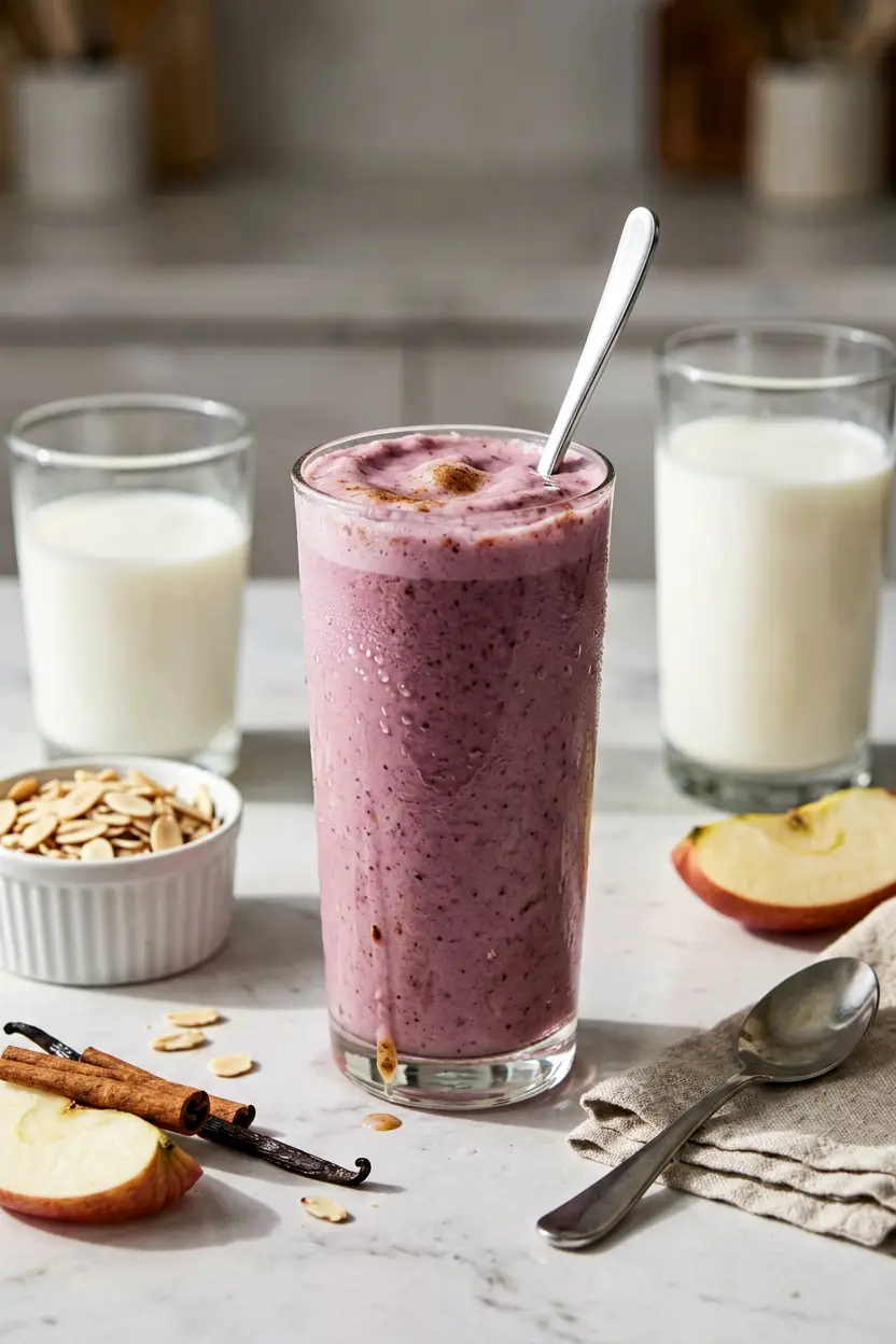 5 apple cinnamon almond milk smoothie