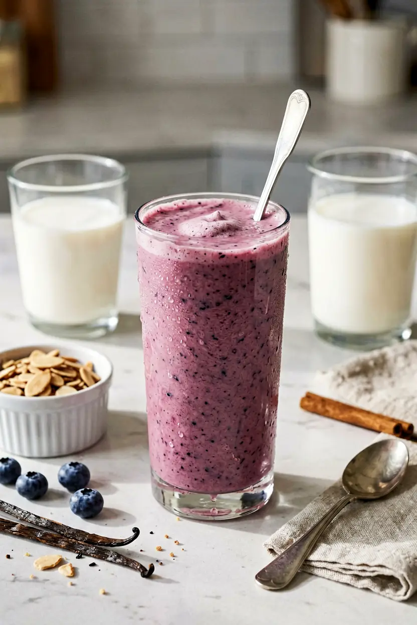 5 blueberry almond smoothie