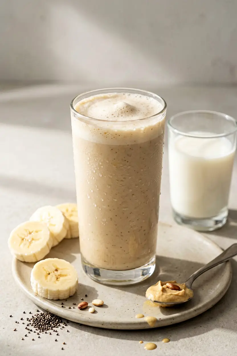 5-minute banana almond milk smoothie