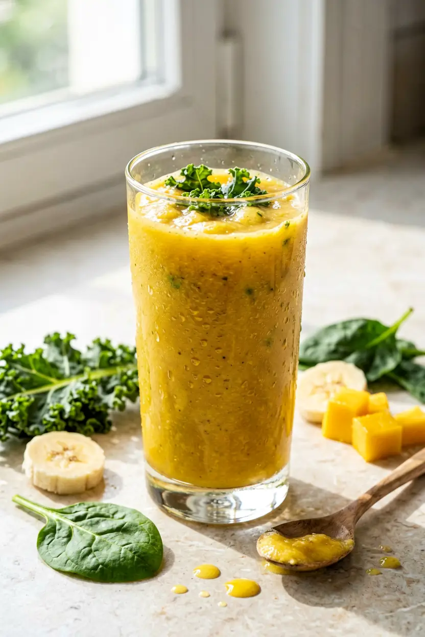 5-minute kale and spinach smoothie