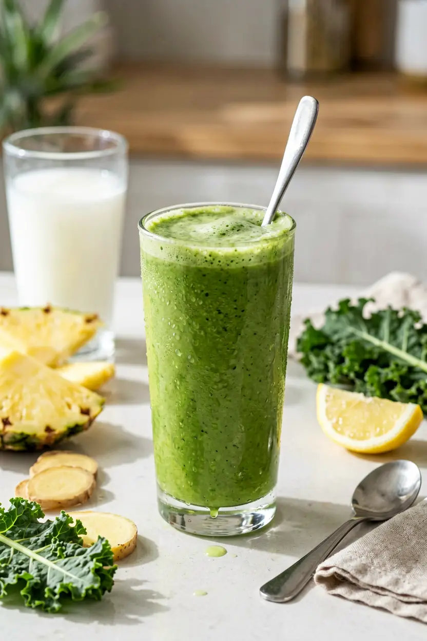 5 pineapple kale ginger smoothie