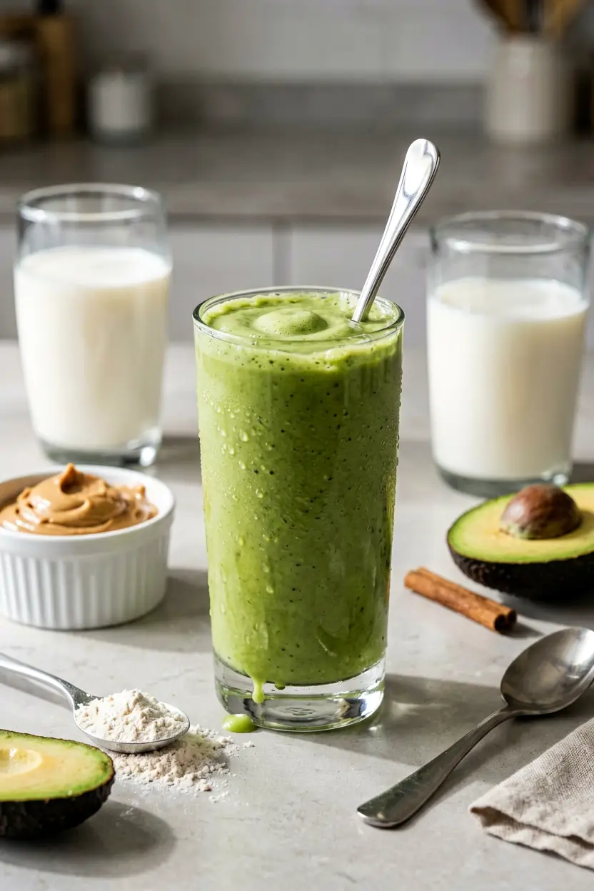 5 vegan avocado peanut butter smoothie