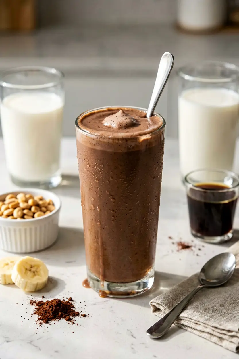 6 chocolate peanut butter lite smoothie