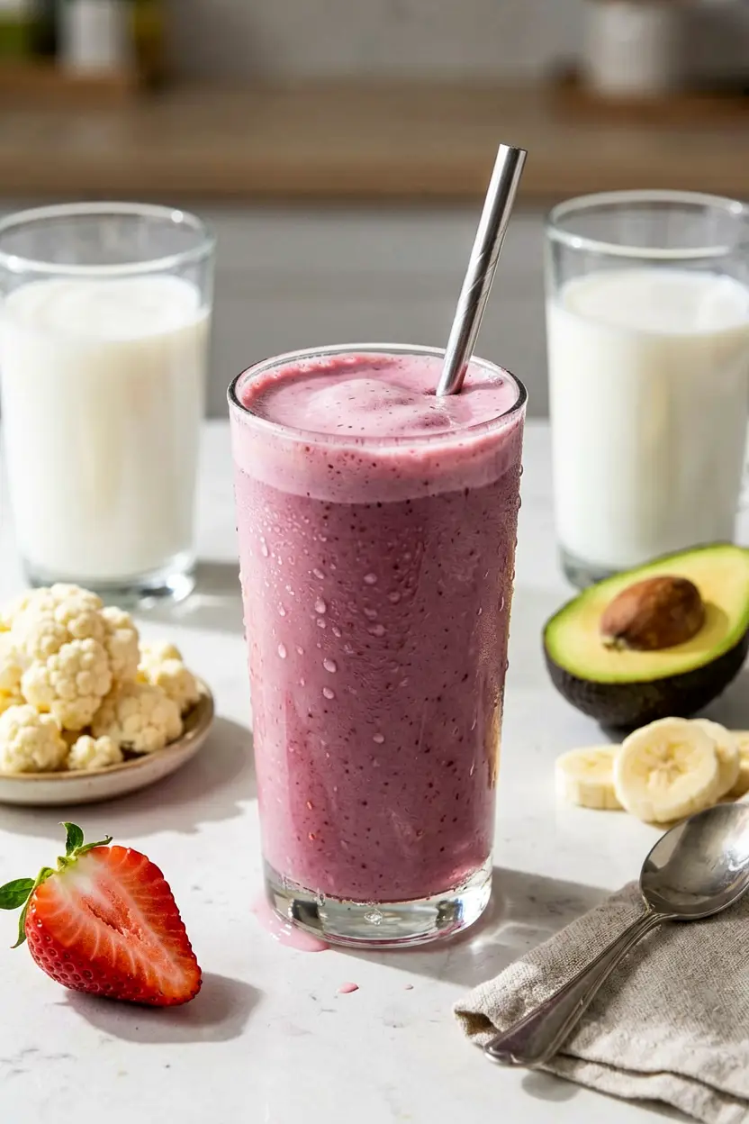 7 oat milk strawberry smoothie