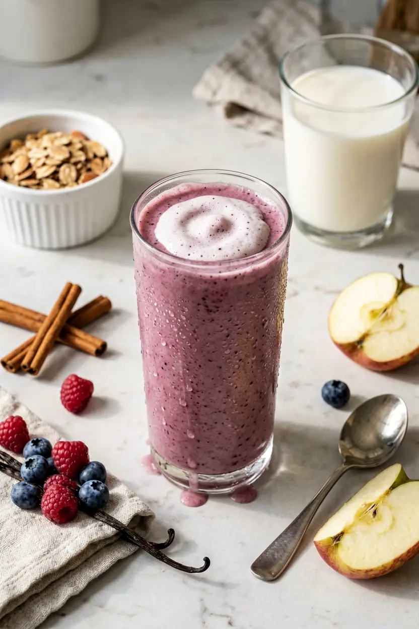 8 apple cinnamon oat milk smoothie